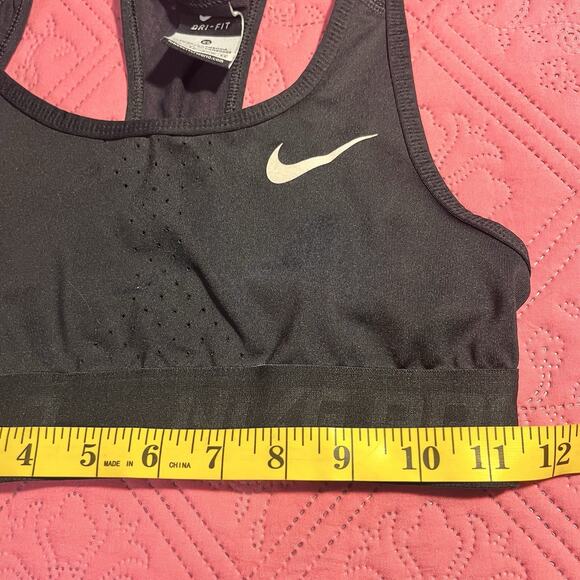 Nike Dri Fit Womens‎ Mesh Racer Back Black Sport Bra Size XS - Picture 4 of 4